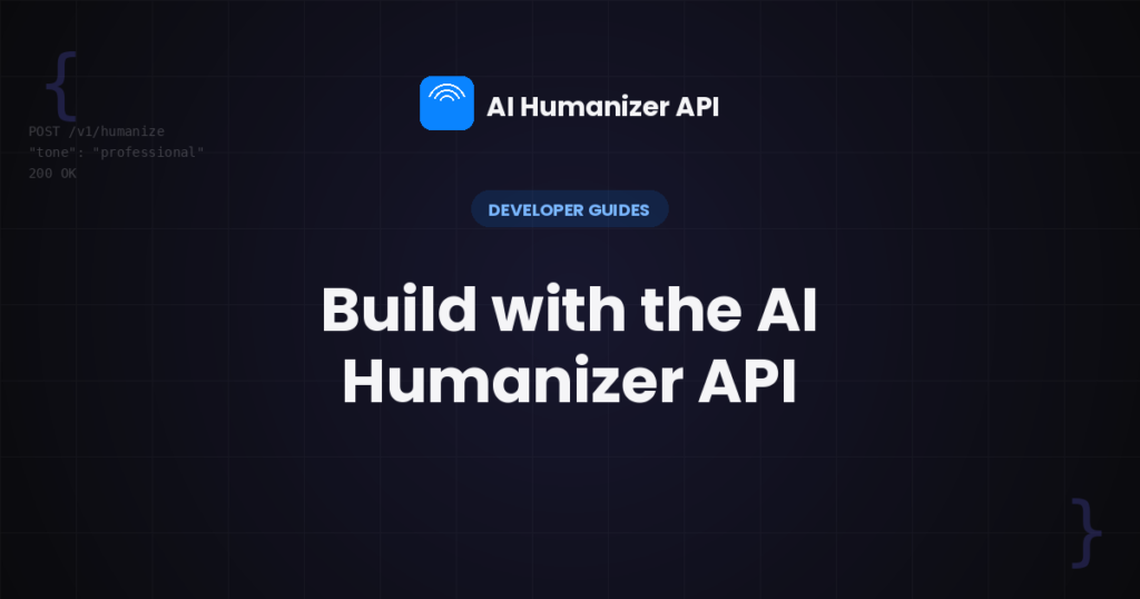 AI Humanizer API: Node.js Integration Guide